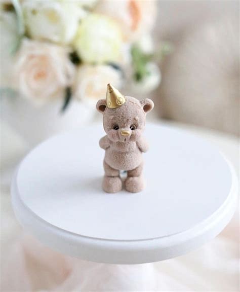 Bear Cake Topper Chocolate Cake Topper Teddy Bear Cake Decoration Baby ...