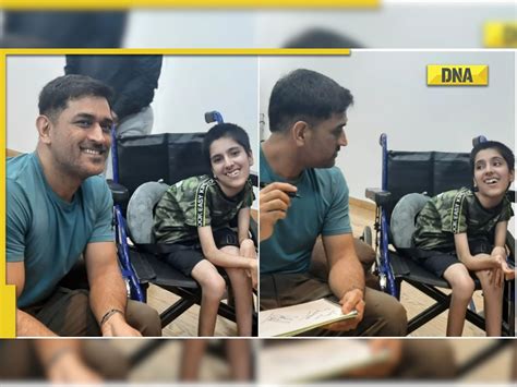 Ms Dhoni Wipes Tears Of Specially Abled Fan In Heartfelt Gesture See Pics