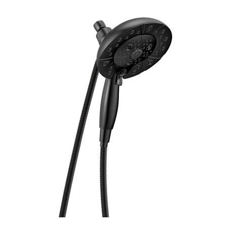 Delta In2ition 5 Spray Patterns 25 Gpm 688 In Wall Mount Dual Shower Heads In Matte Black