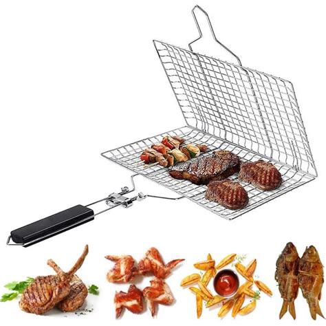 Panier Grille Pour Barbecue Panier Griller Portable En Acier