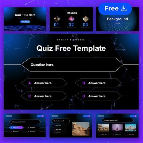 Animated Quiz Free Presentation Template For Powerpoint And Google