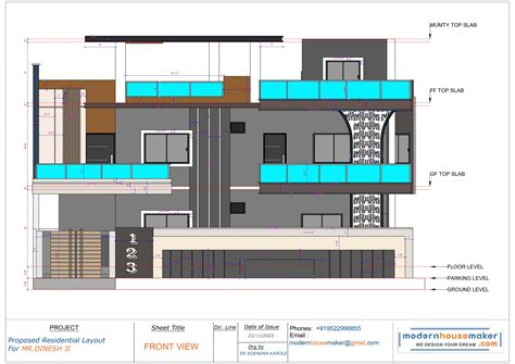 50x50 Home Elevation Design | 50*50 Plot Size House Plan