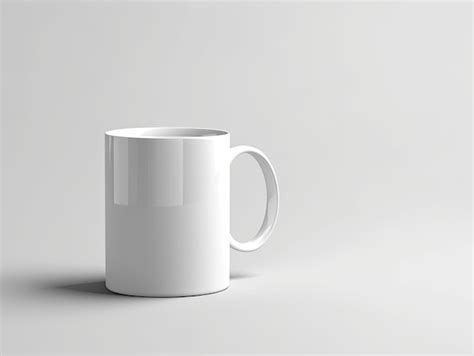 Maquete De Caneca Branca Em Branco Na Mesa Branca Livros Para