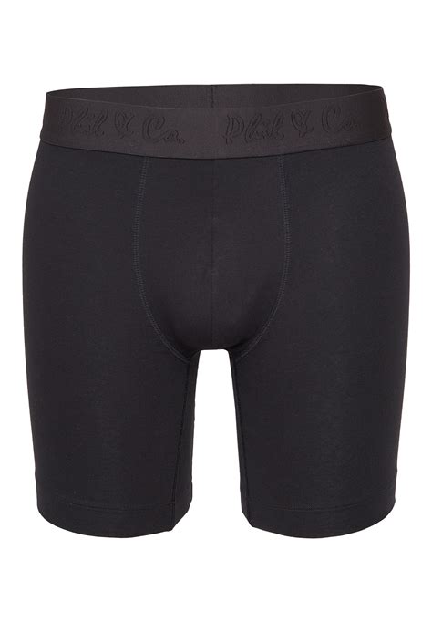 Phil Co Boxershorts Heren Met Lange Pijpen Boxer Briefs 3 Pack Zwart