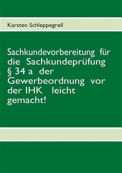 Sachkundevorbereitung für Sachkundeprüfung 34 a der