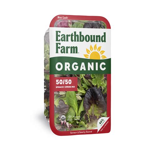 Organic 50 50 Spinach Spring Mix Earthboundfarm