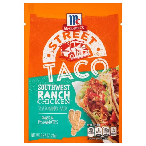 Save On Mccormick Street Taco Southwestern Ranch Chicken Seasoning Mix Packet Order Online