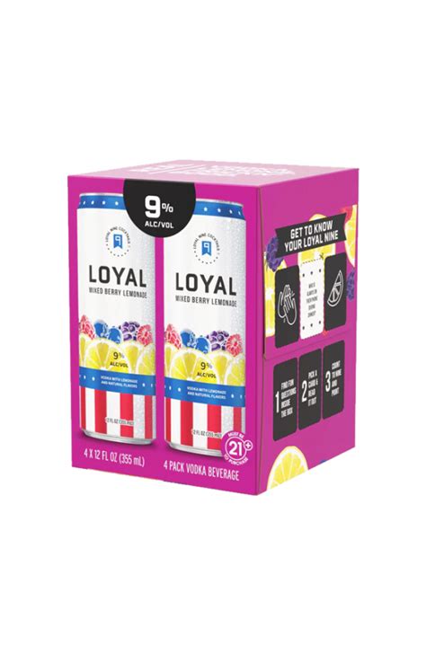 Loyal 9 Mixed Berry Lemonade Vodka Cocktail Delivery In South Boston