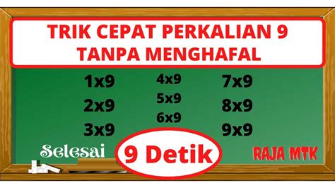 Trik Hitung Cepat Perkalian Tanpa Menghafal Belajar Matematika