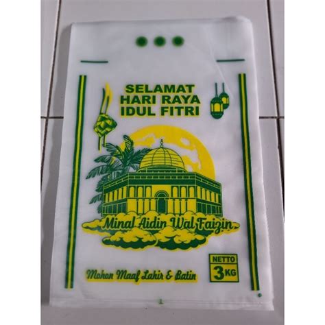 Jual PLASTIK BERAS ZAKAT FITRAH 3kg 100pcs Shopee Indonesia