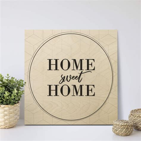 Houten Poster Home Sweet Home Wall Artnl