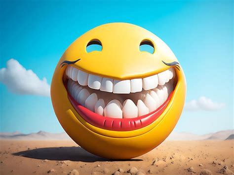 Premium Ai Image 3d Round Yellow Cartoon Bubble Emoticons For Social Media Emoji Ai Generated