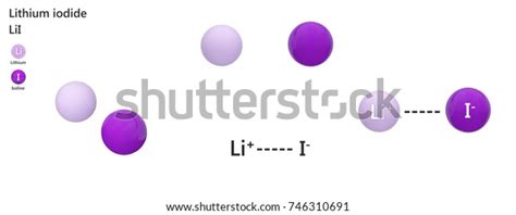 Lithium Iodide Lii Ili Compound Lithium ilustración de stock 746310691