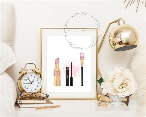 Makeup Wall Art Makeup Brush Print Mascara Print Makeup Print