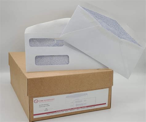 Amazon 500 9 SELF SEAL Double Window Check Envelope 3 7 8 X