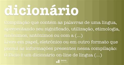 Dicionário Dicio Dicionário Online de Português