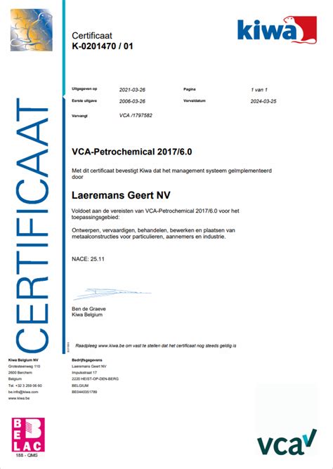 Vca P Certificaat Een Stap Verder Binnen De Veiligheid Bij Laeremans