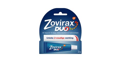 Zovirax Duo Koortslip Cr Me Aciclovir Mg G En Hydrocortison Mg G