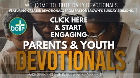 Parents/Youth Devotionals - Builders of the Faith Community Church