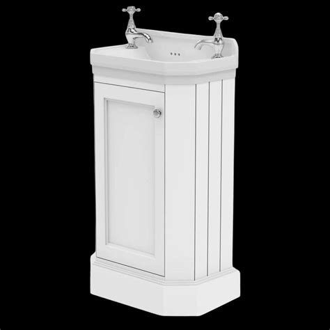 Rectory 500mm Matt White Floor Standing Cloakroom Vanity Unit With Basin