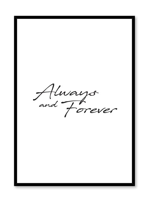 Always and Forever Graphic Typography Poster | Buy at Opposite Wall