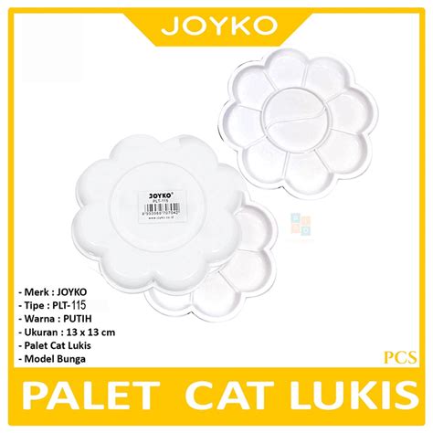 Jual JOYKO Wadah Cat Palete Lukis PLT 115 Warna Putih Pcs Shopee