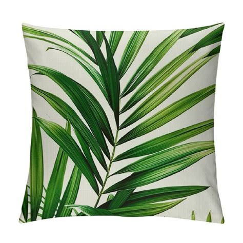 ARISTURING Tropical Leaves Throw Pillow Covers Green Palm Leaf