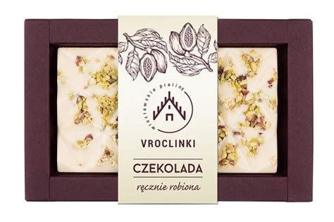 Czekolada Biała Z Pistacjami Ecru Vroclinki Wrocławskie Praliny