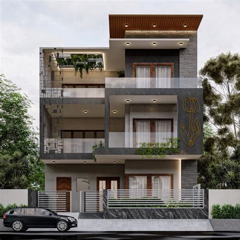 Grey Elevation Design House Balcony Design Modern House Design