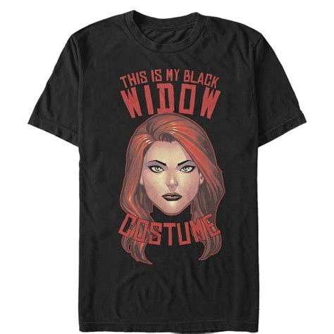 Marvel Mens Marvel Halloween My Black Widow Costume T Shirt