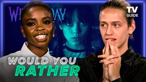 WEDNESDAY Cast Plays Who Would You Rather Gwendoline Christie Hunter