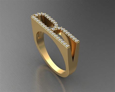 Alphabet Jewelry Ring Diamond Letter R 3d Model 3d Printable Cgtrader