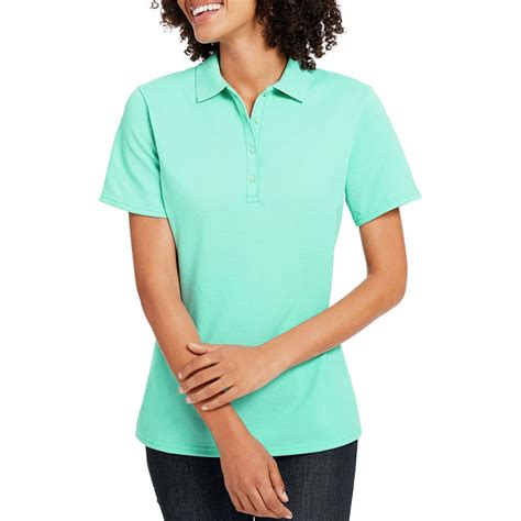 Hanes Hanes Womens X Temp W Fresh Iq Short Sleeve Pique Polo Shirt