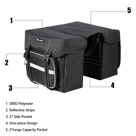 25l Bike Bicycle Rear Rack Pannier Bag Back Waterproof Seat Box Saddle Carry Bag Ebay