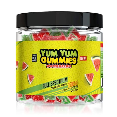 Yum Yum Gummies Cbd Full Spectrum Watermelon Slices 1500mg