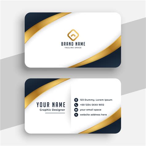 Simple business card design vector free download