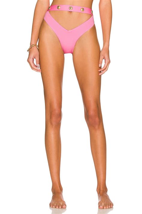 Monica Hansen Beachwear Rich Fab Cut Out V Bikini Bottom In Pink