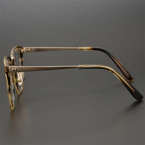 Pure Titanium Japanese Handmade Eyeglasses Frame Women Retro Full Rim