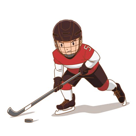 Cartoon character of hockey player. 4903188 Vector Art at Vecteezy