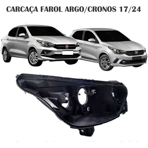 Carcaça de Farol Argo e Cronos 2017 2018 2019 2020 2021 2022 2023 2024