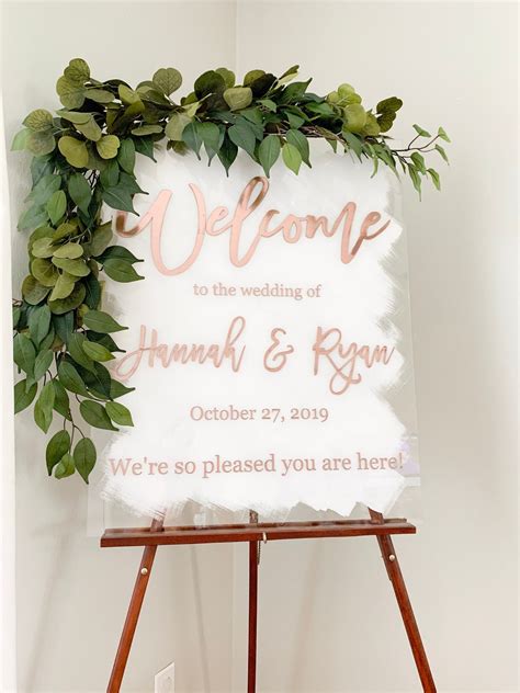 Personalized Painted Back Welcome Sign Brushed Back Acrylic Etsy