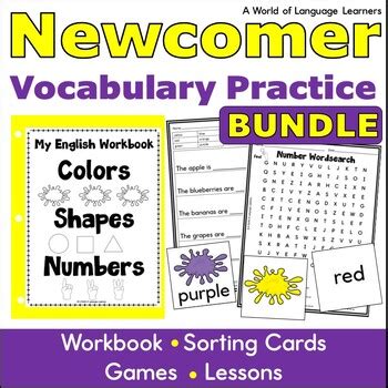 ESL Newcomer Vocabulary Lessons Bundle By A World Of Language Learners