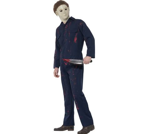 Disfraz De Michael Myers De Halloween Azul Para Hombre