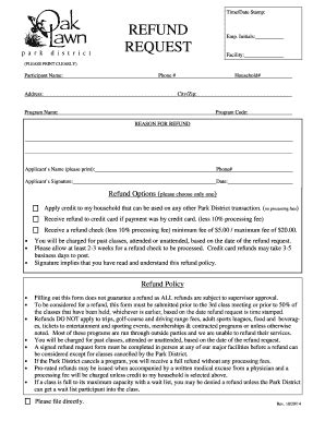 Fillable Online Refund Request Form Print To Pink Fax Email Print