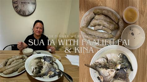 Cooking Sua Ia With Faalifu Fai And Kina For Dinner Youtube