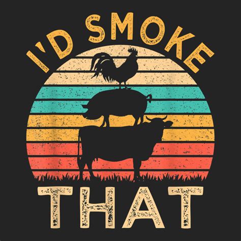 Funny Bbq I D Smoke That Barbeque Retro Grilling T Shirt Sleeve