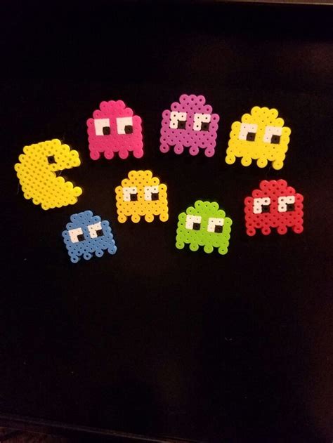 Pacman Perler Beads In 2024 Diy Perler Bead Crafts Perler Bead Mario