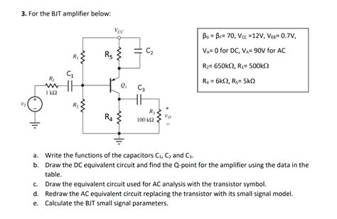 Solved Draw The Dc And Ac Equivalent Circuit For The U