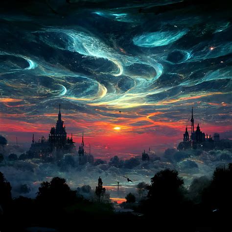 Fantasy sky V2 by IzziiStudio on DeviantArt