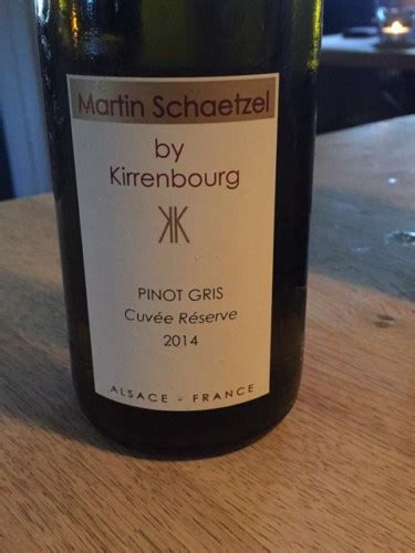 Domaine Martin Schaetzel Domaine Kirrenbourg Cuv E R Serve Pinot Gris